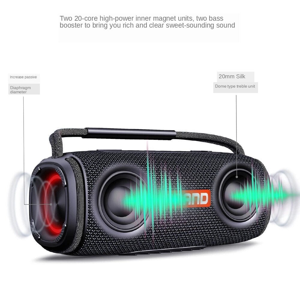 Bluetooth Speaker Wireless Speakers Double Units Bass TF Card IPX6 Waterproof Subwoofer Outdoor Portable Speaker with Image 3