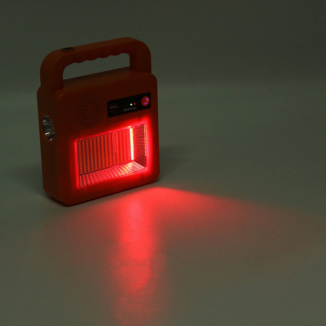 Bluetooth Speaker Strong Light LED Solar Rechargeable Light Emergency Power Bank 6000mA Image 9