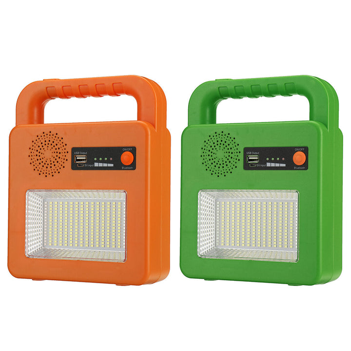 Bluetooth Speaker Strong Light LED Solar Rechargeable Light Emergency Power Bank 6000mA Image 10