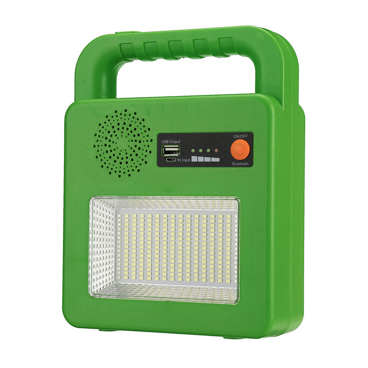 Bluetooth Speaker Strong Light LED Solar Rechargeable Light Emergency Power Bank 6000mA Image 11