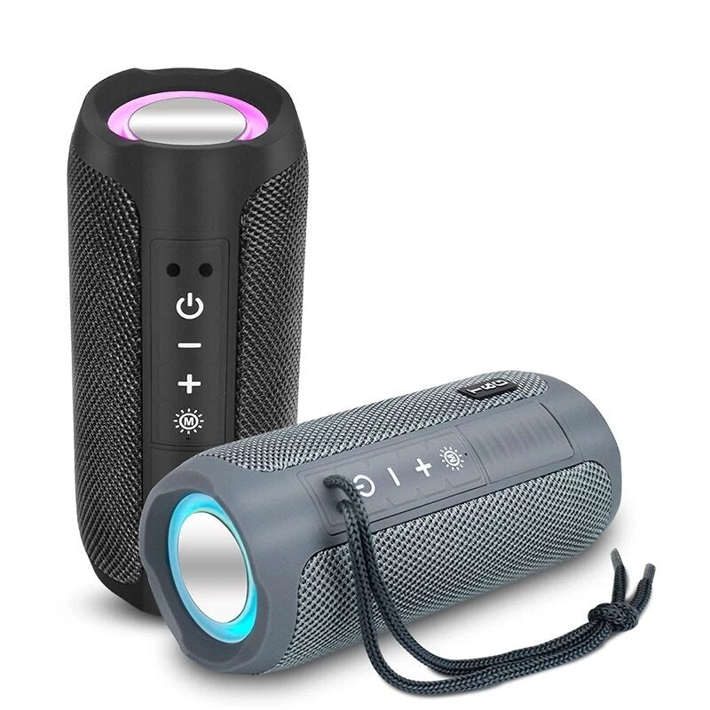 Bluetooth Speaker Wireless Speakers LED Lights TF Card AUX Portable Outdoor Speaker with Mic Image 1