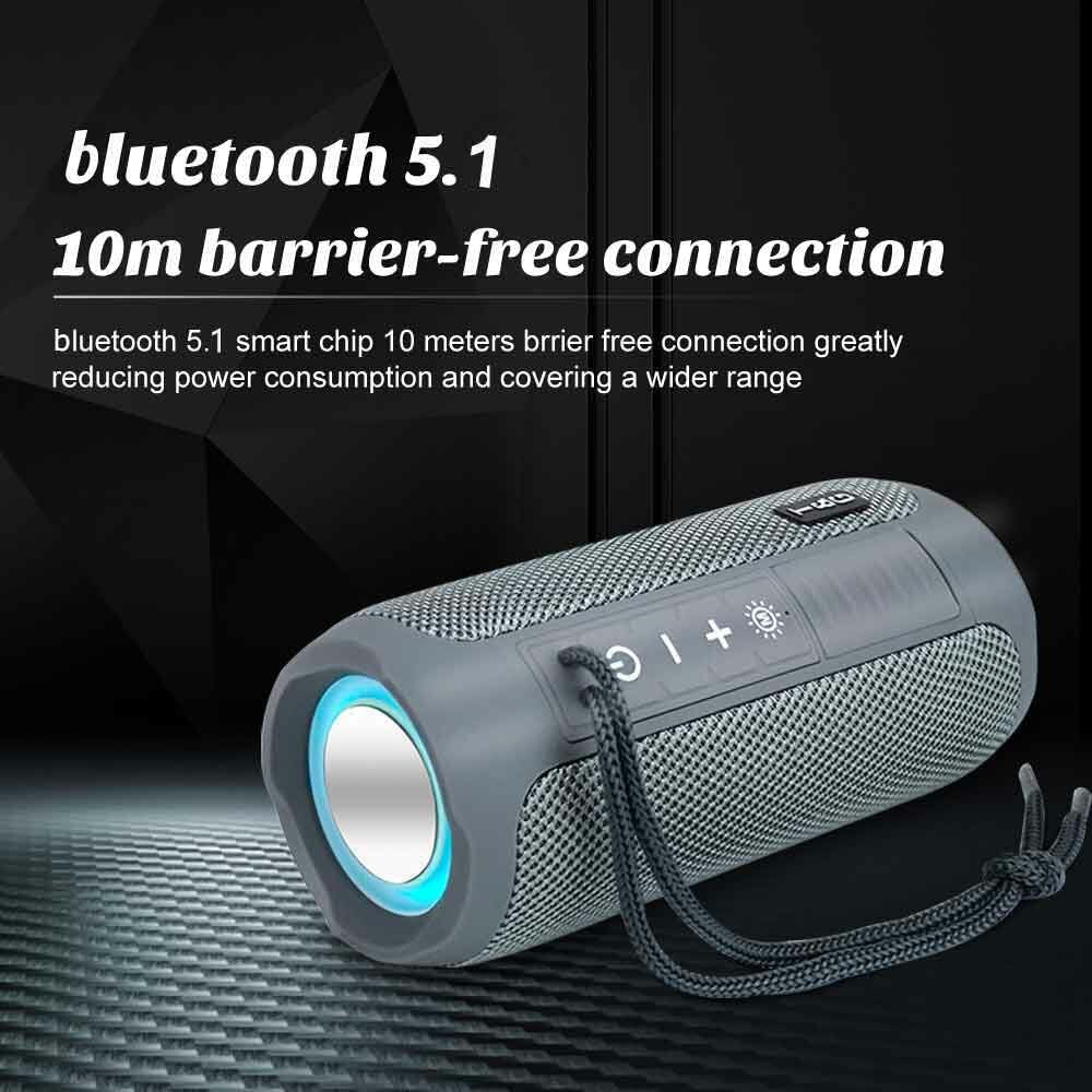 Bluetooth Speaker Wireless Speakers LED Lights TF Card AUX Portable Outdoor Speaker with Mic Image 3