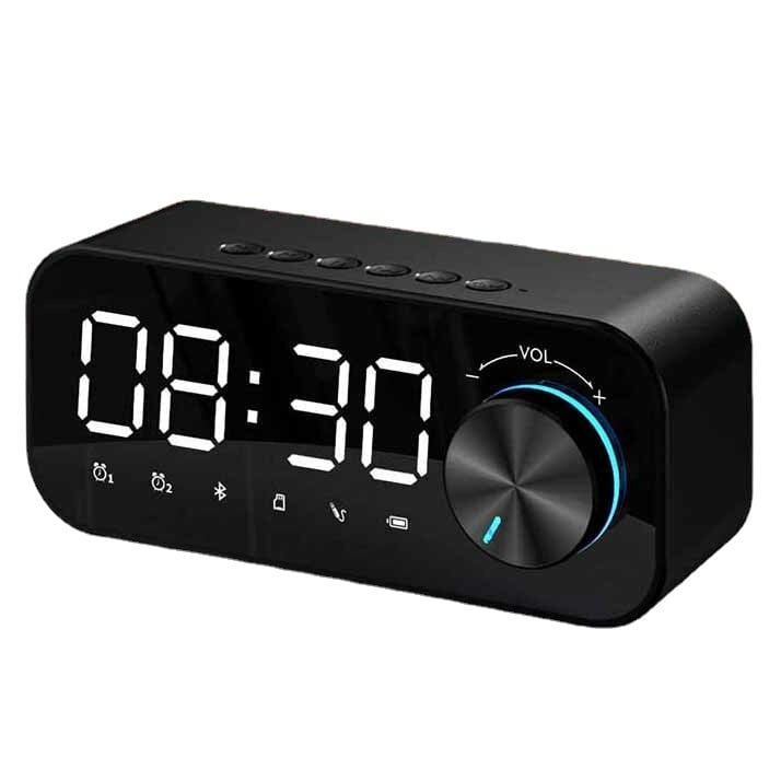 Bluetooth Subwoofer Music Player Speaker Alarm Clock With FM Radio Broadcast And Dual Alarm Clock Settings Image 1