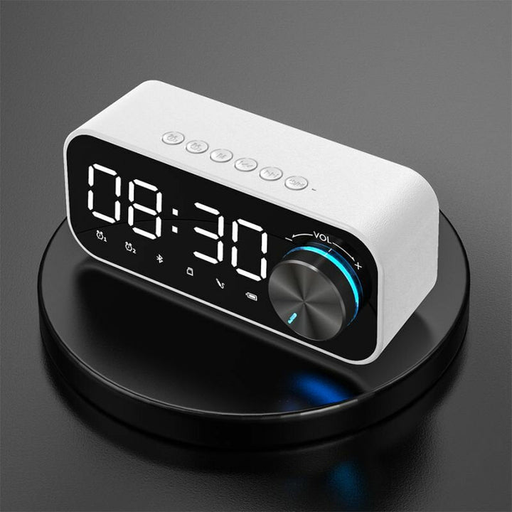 Bluetooth Subwoofer Music Player Speaker Alarm Clock With FM Radio Broadcast And Dual Alarm Clock Settings Image 3