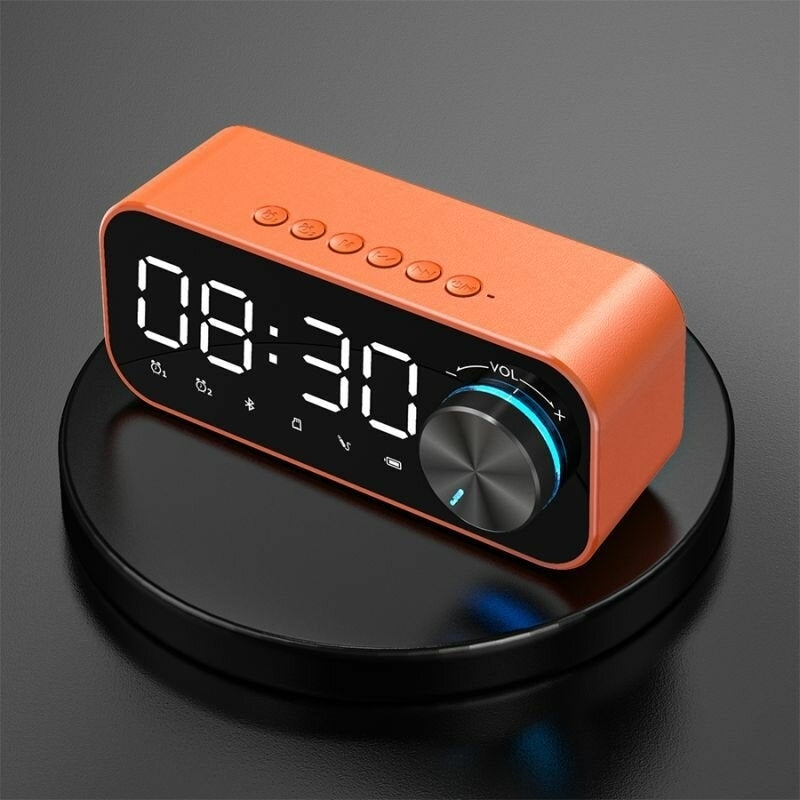 Bluetooth Subwoofer Music Player Speaker Alarm Clock With FM Radio Broadcast And Dual Alarm Clock Settings Image 4