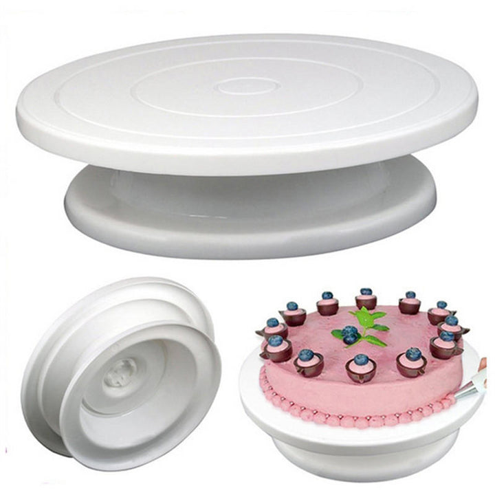 Cake Turntable Rotating Anti-skid Round Cake Decorating Stand Rotary Plate Kitchen DIY Baking Tool Baking Mold Image 1