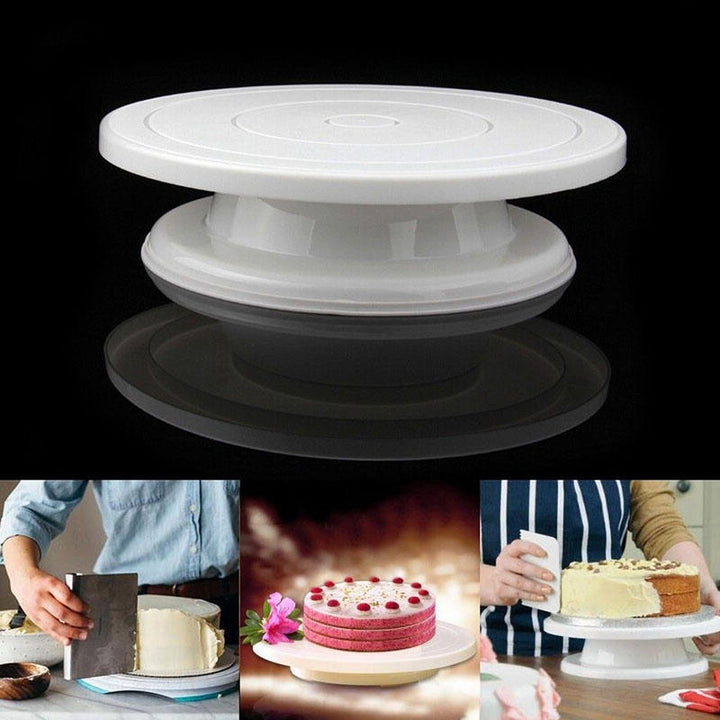 Cake Turntable Rotating Anti-skid Round Cake Decorating Stand Rotary Plate Kitchen DIY Baking Tool Baking Mold Image 2