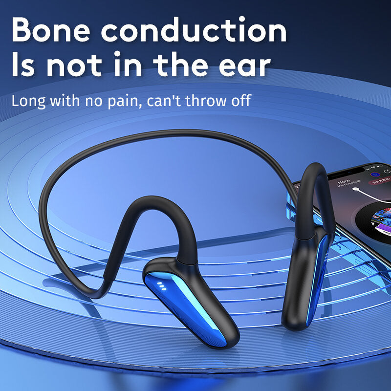 Bone Conduction bluetooth 5.2 Headphones Ear Hook Wireless IPX5 Waterproof Earphones for Sport Fitness Shocking Horn Image 2