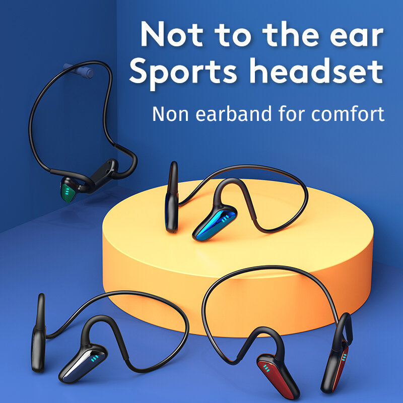 Bone Conduction bluetooth 5.2 Headphones Ear Hook Wireless IPX5 Waterproof Earphones for Sport Fitness Shocking Horn Image 3