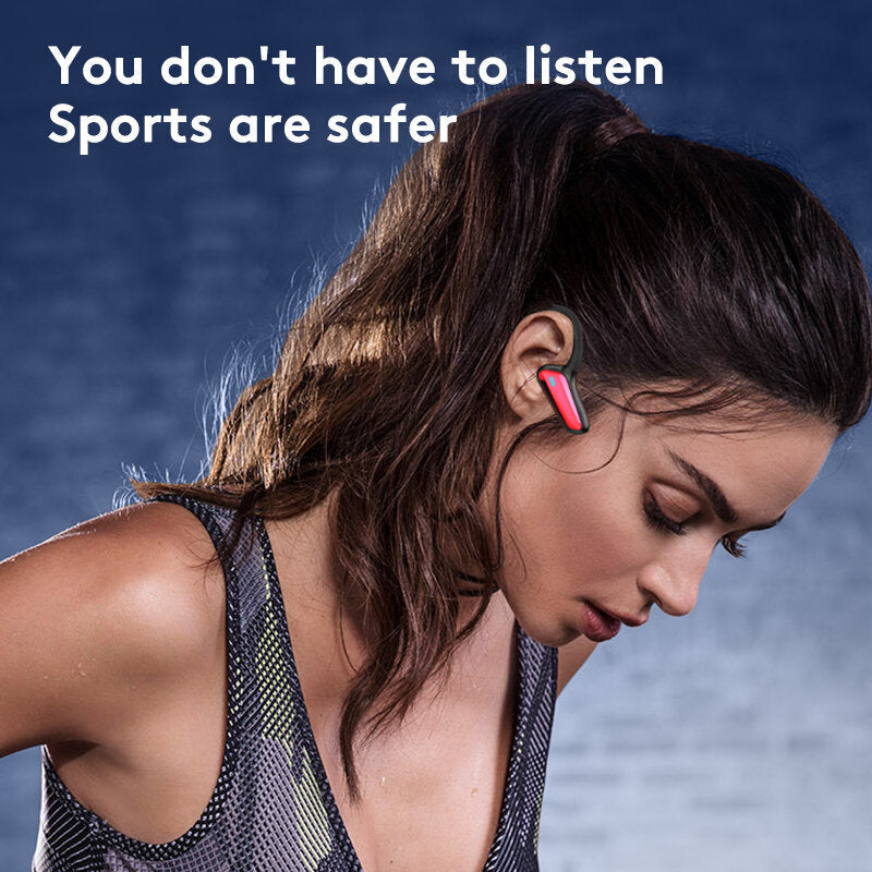 Bone Conduction bluetooth 5.2 Headphones Ear Hook Wireless IPX5 Waterproof Earphones for Sport Fitness Shocking Horn Image 4