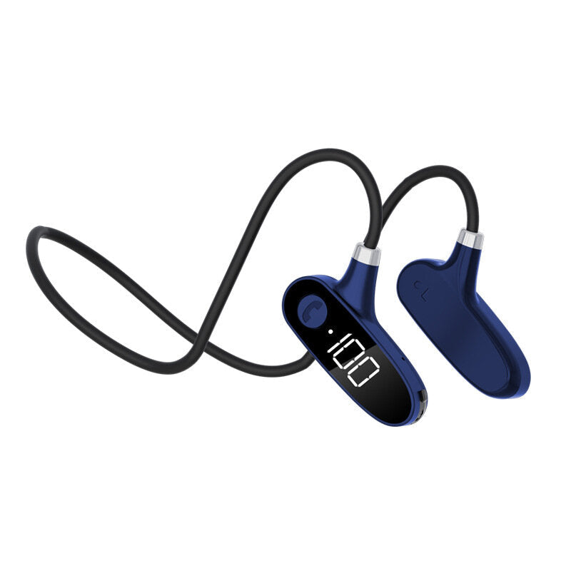 Bone Conduction bluetooth 5.2 Headphones Led Display Neckband Ear Hook Noise Reduction IPX7 Waterproof Fitness Sport Image 7