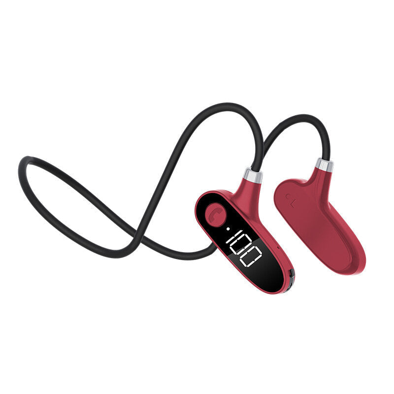 Bone Conduction bluetooth 5.2 Headphones Led Display Neckband Ear Hook Noise Reduction IPX7 Waterproof Fitness Sport Image 8