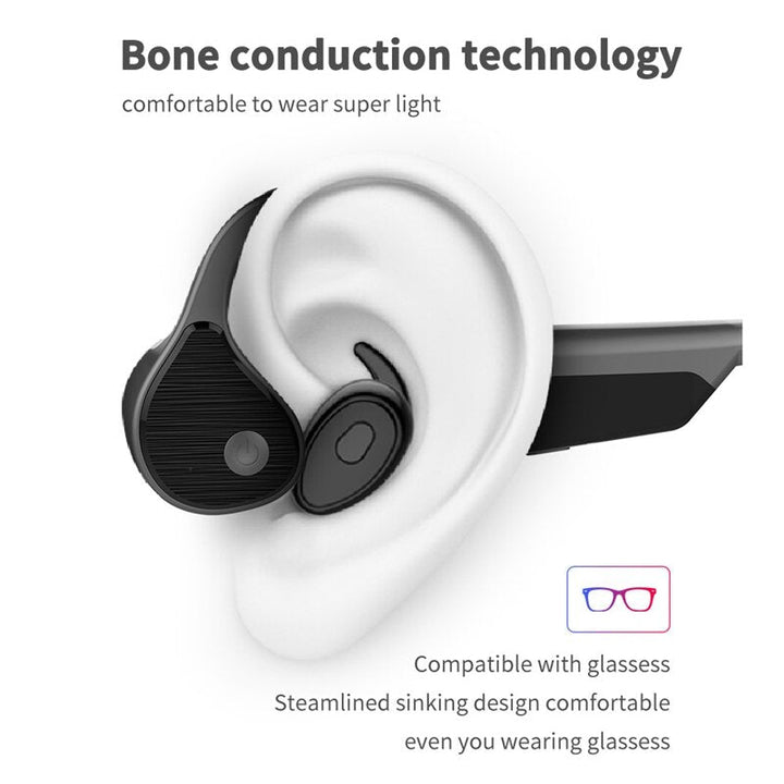 Bone Conduction Headphones bluetooth Wireless Sports Earphone Stereo IPX7 Waterproof Headset Hands-free with Microphone Image 4