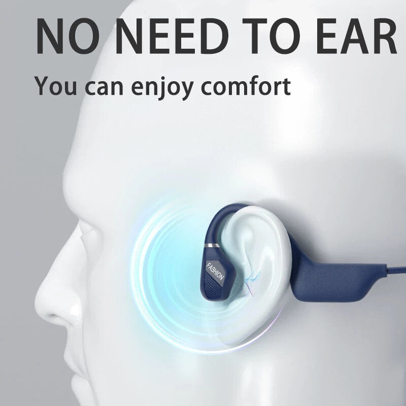 Bone Conduction Sports bluetooth Wireless Headphone 6D Handsfree Driving Neckband IPX5 Waterproof Earphone with Mic Image 3