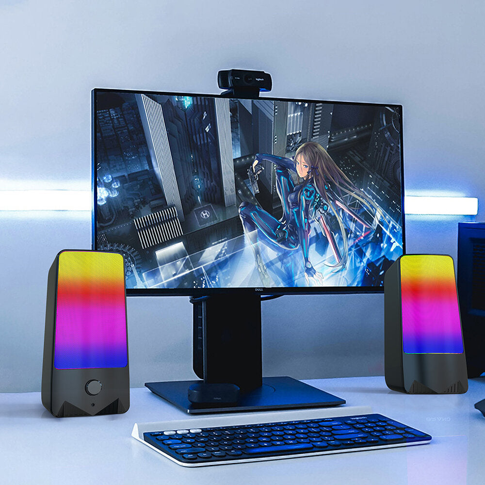 Bluetooth RGB Gaming Speaker 6D Surround Stereo Bass Subwoofer Computer Desktop Speaker Image 3