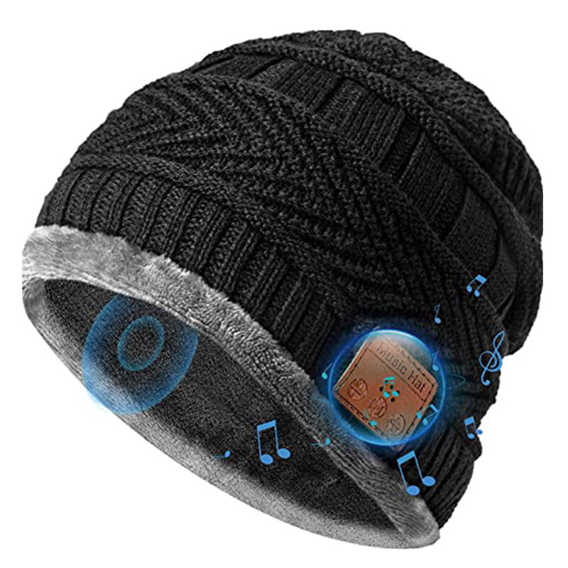 bluetooth Smart Music Hat Winter Warm Sports Earphone Cap Headset with Speaker Mic Image 1