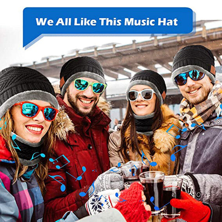 bluetooth Smart Music Hat Winter Warm Sports Earphone Cap Headset with Speaker Mic Image 4