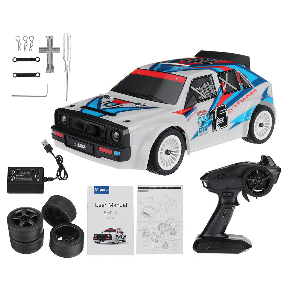 Brushed RTR 1/16 2.4G 4WD Drift RC Car Vehicles LED Light Fast High Speed Models Toys Image 1