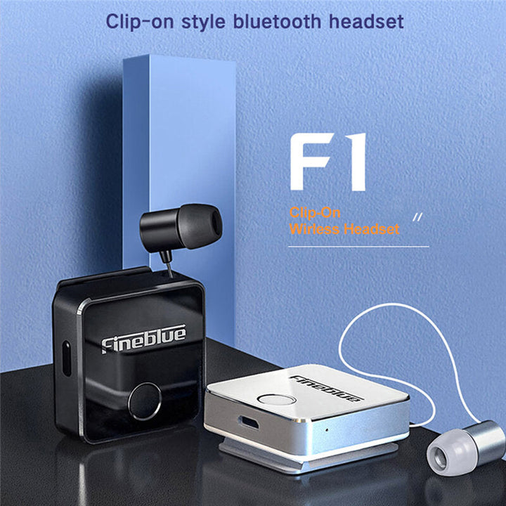 Business Clip-On bluetooth Earphone BT5.0 Noise Reduction Call Vibration Flexible Collar-clip Wireless Headphones with Image 2