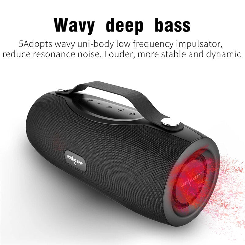 Bluetooth Speaker FM Radio Wireless Portable Speaker Boombox with Flashlight Support TWS TF AUX USB Flash Drive Image 8