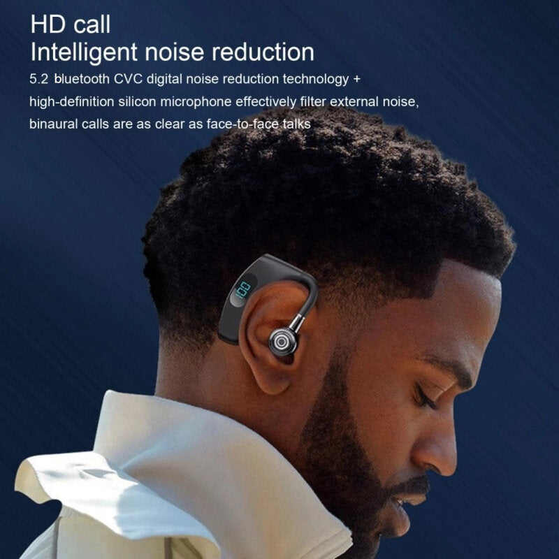Business Earphone Data Display Battery-Mounted Ear-Mounted bluetooth 5.2 Headset Fashion Music Sports HiFi Sound Image 2