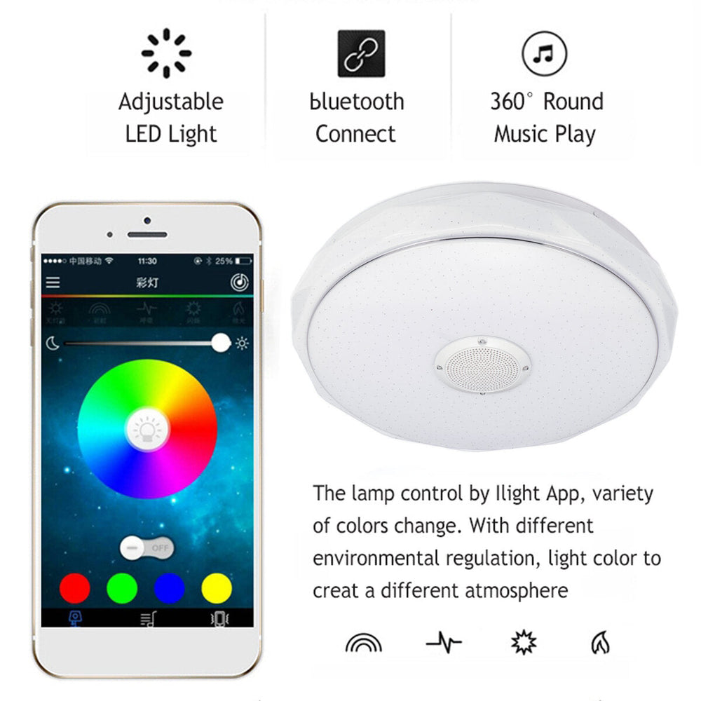 bluetooth Music Light Wall Switch Mobile APP Control Remote Control Music Light Image 2