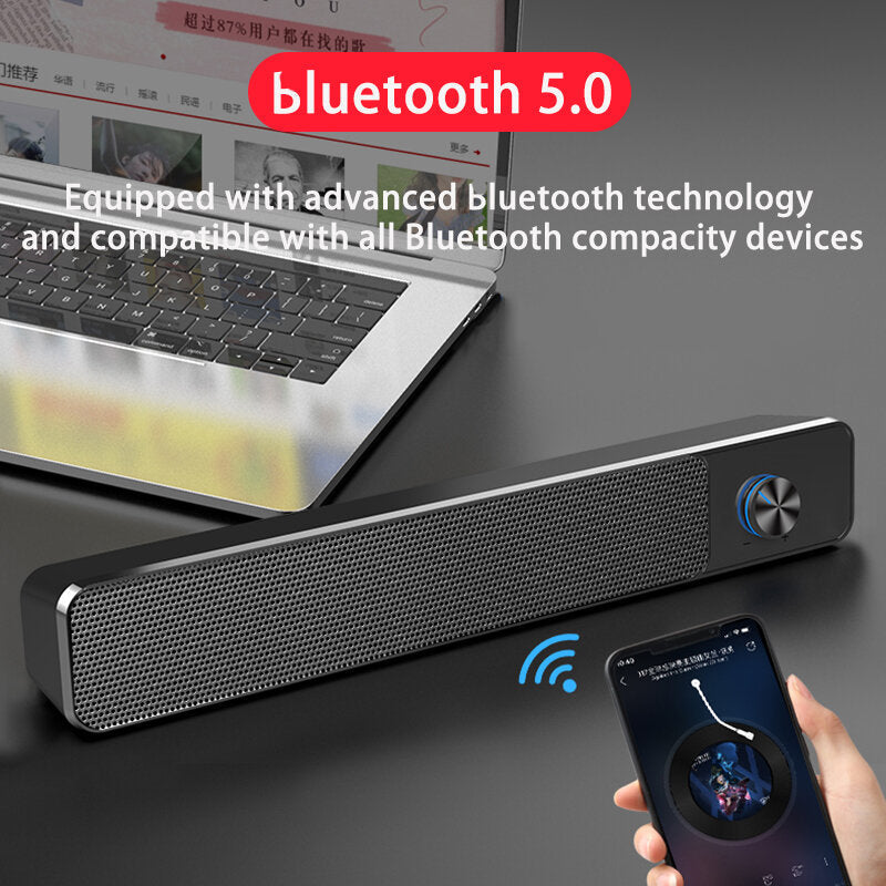Bluetooth Speaker HIFI 4D Stereo Surround Sound Bass Subwoofer Dual Drivers Noise Reduction Soundbar Computer Speaker Image 3