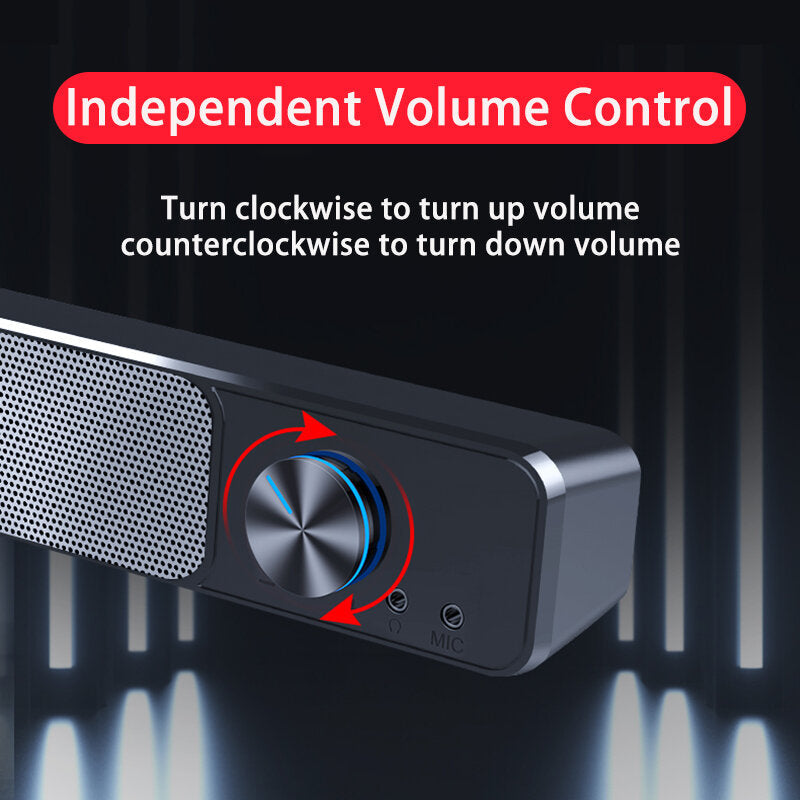 Bluetooth Speaker HIFI 4D Stereo Surround Sound Bass Subwoofer Dual Drivers Noise Reduction Soundbar Computer Speaker Image 4