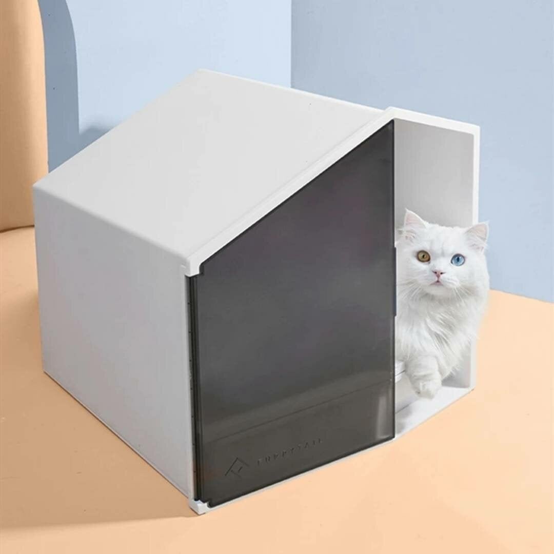 Cat Litter Box Anti-Sand Semi-Open Design for Pet 7L Image 2