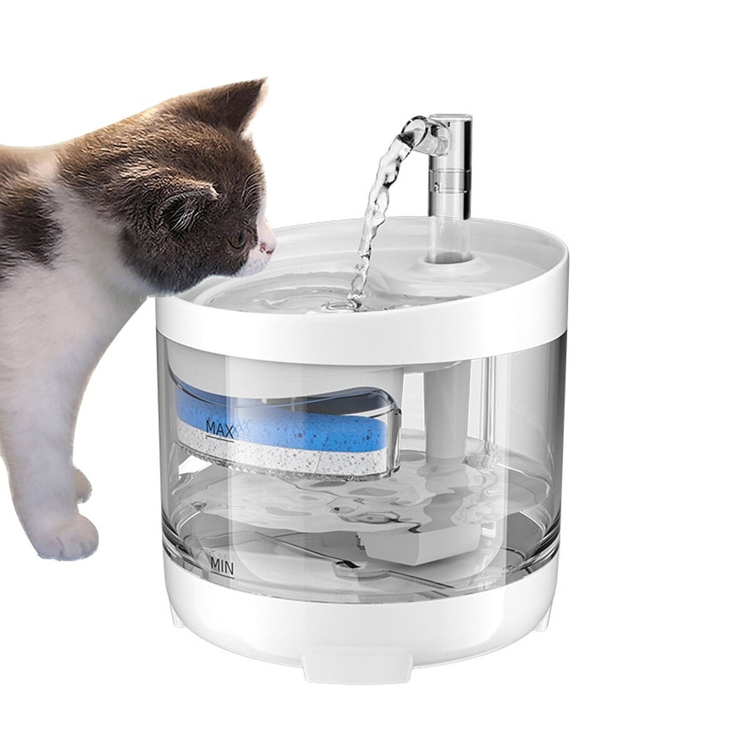 Cat Water Fountain Dog Dispenser 54oz 1.6L Autoxic Pet Drinking Transparent Upgraded Filter Adjustable Silent Pump Image 3