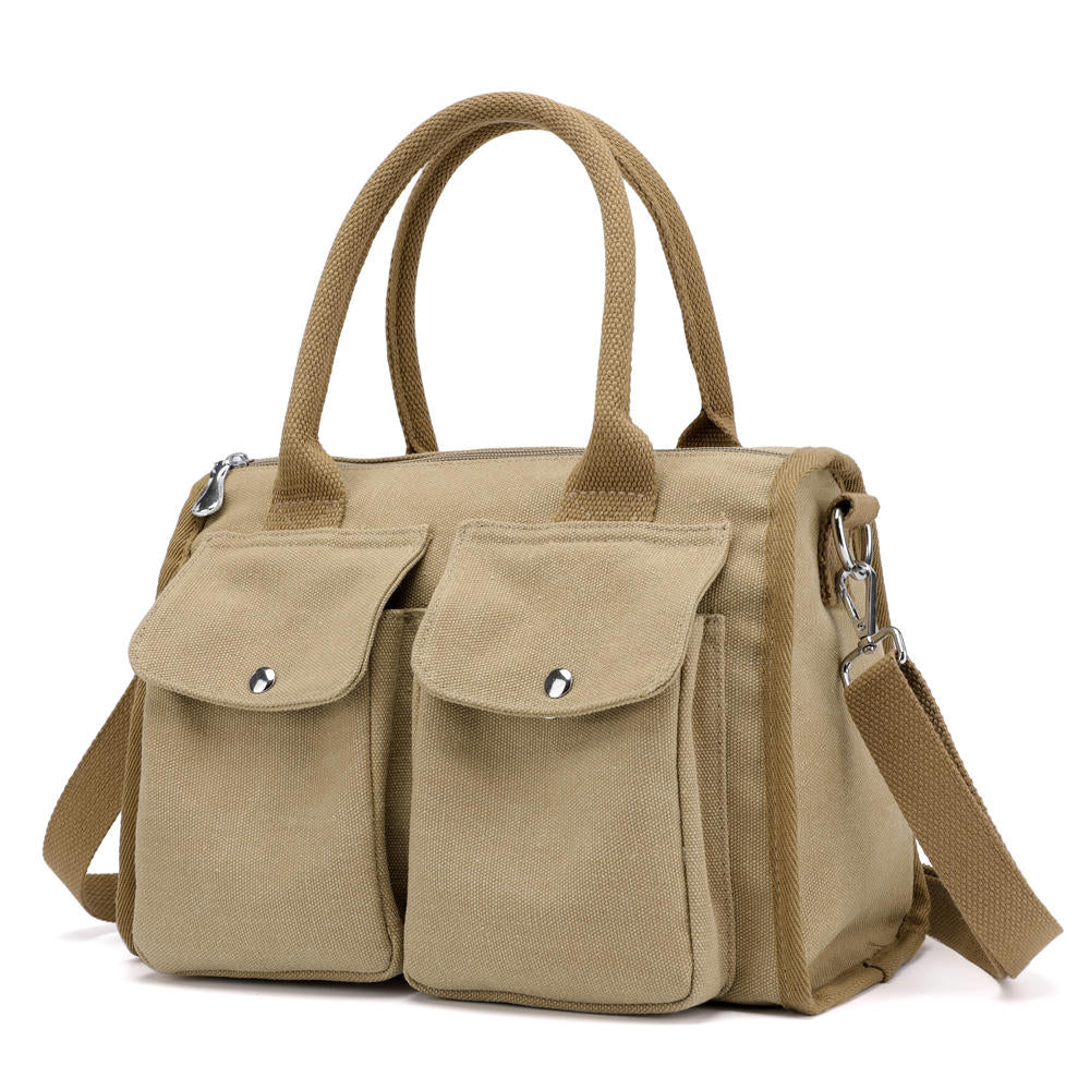 Canvas Tote Handbags Simple Shoulder Summer Shopping Bags Image 6