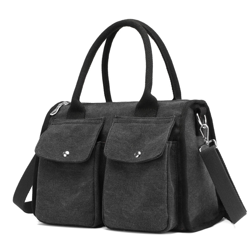 Canvas Tote Handbags Simple Shoulder Summer Shopping Bags Image 7