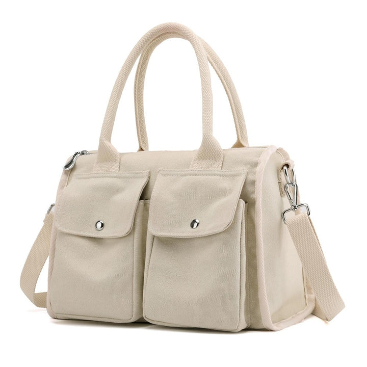 Canvas Tote Handbags Simple Shoulder Summer Shopping Bags Image 8
