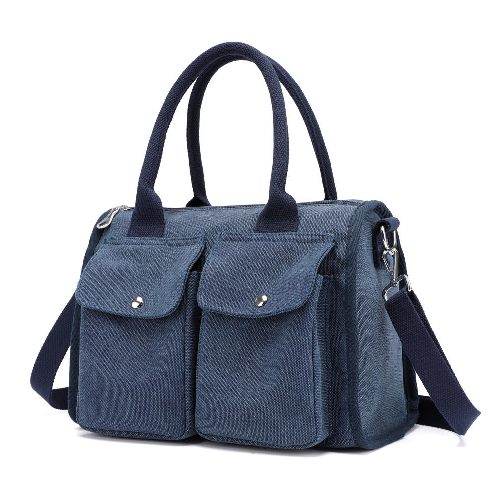Canvas Tote Handbags Simple Shoulder Summer Shopping Bags Image 10