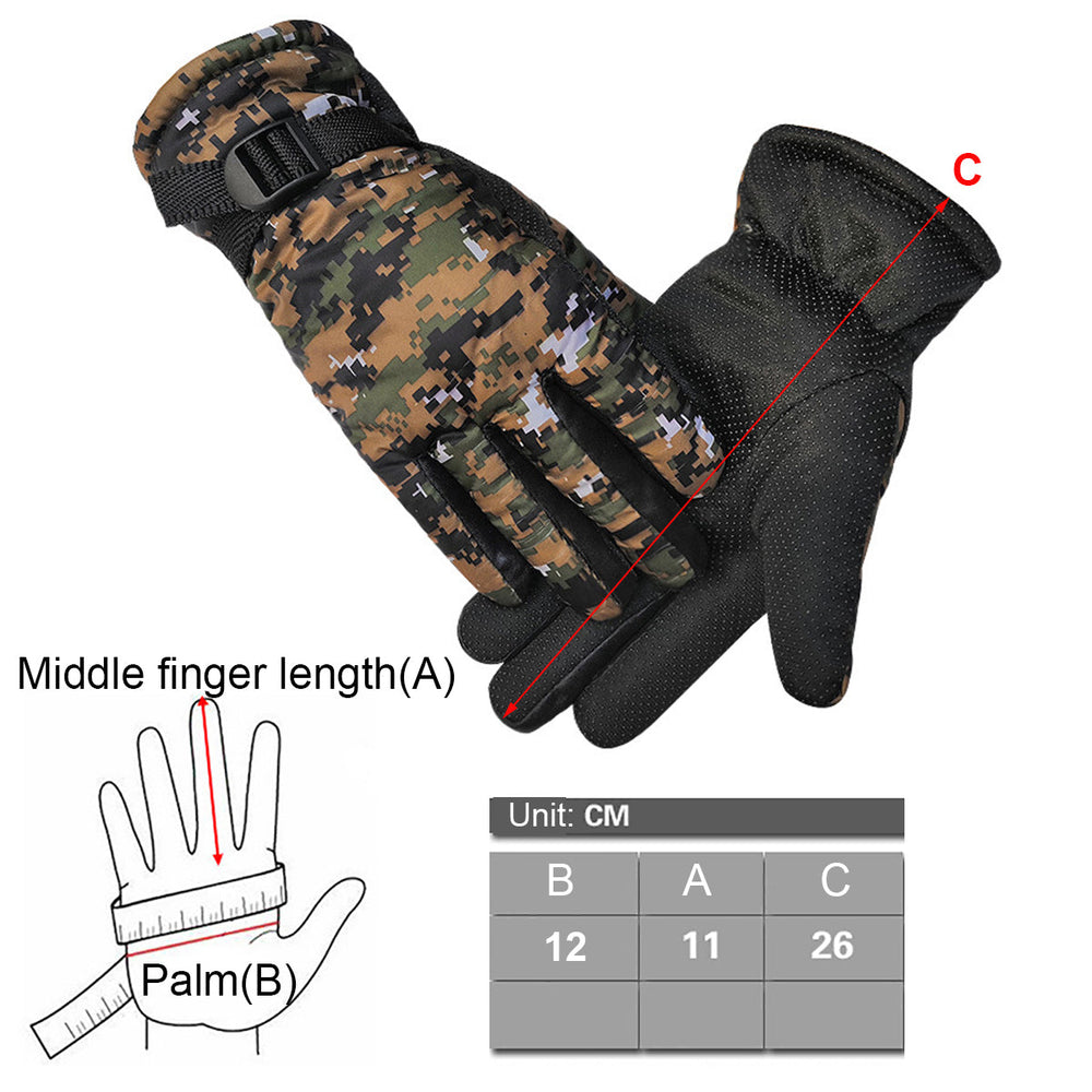 Camouflage Skiing Gloves Warm Windproof Motorcycle Bike Cycling Image 2