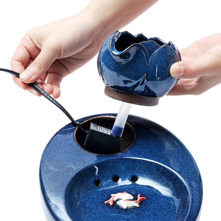 Ceramic Pet Cat Supplies Waterer Dispenser Automatic Pet Water Feeder Image 4