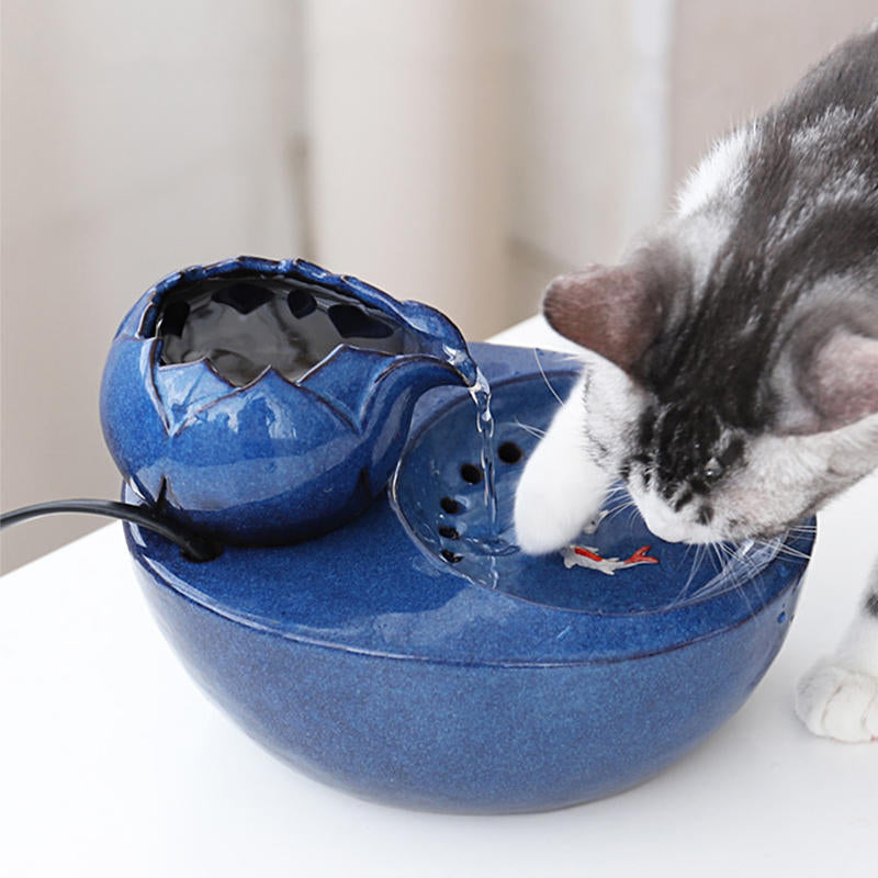 Ceramic Pet Cat Supplies Waterer Dispenser Automatic Pet Water Feeder Image 11