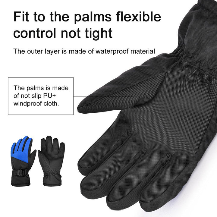 Childrens Ski Glove Winter Warm Snowboarding Ski Glove Water Repellent Warm Ski Glove Waterproof Glove Image 12