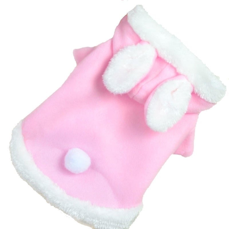 Christmas Pet Clothes Fashion Cute Rabbit Plush Dog Apparel Pet Hoodie Costume Winter Clothing Image 1