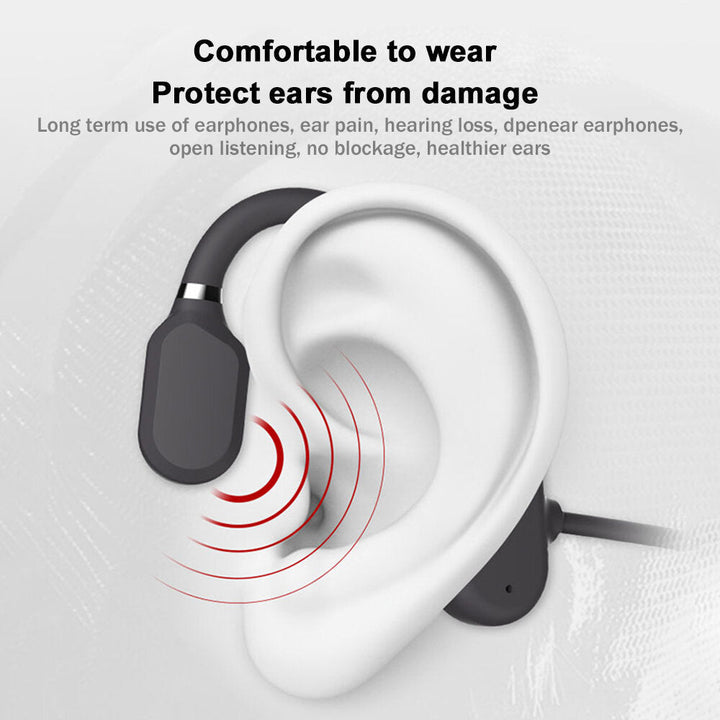 Bone Conduction Sports bluetooth Wireless Headphone 6D Handsfree Driving Neckband IPX6 Waterproof Earphone with Mic Image 3