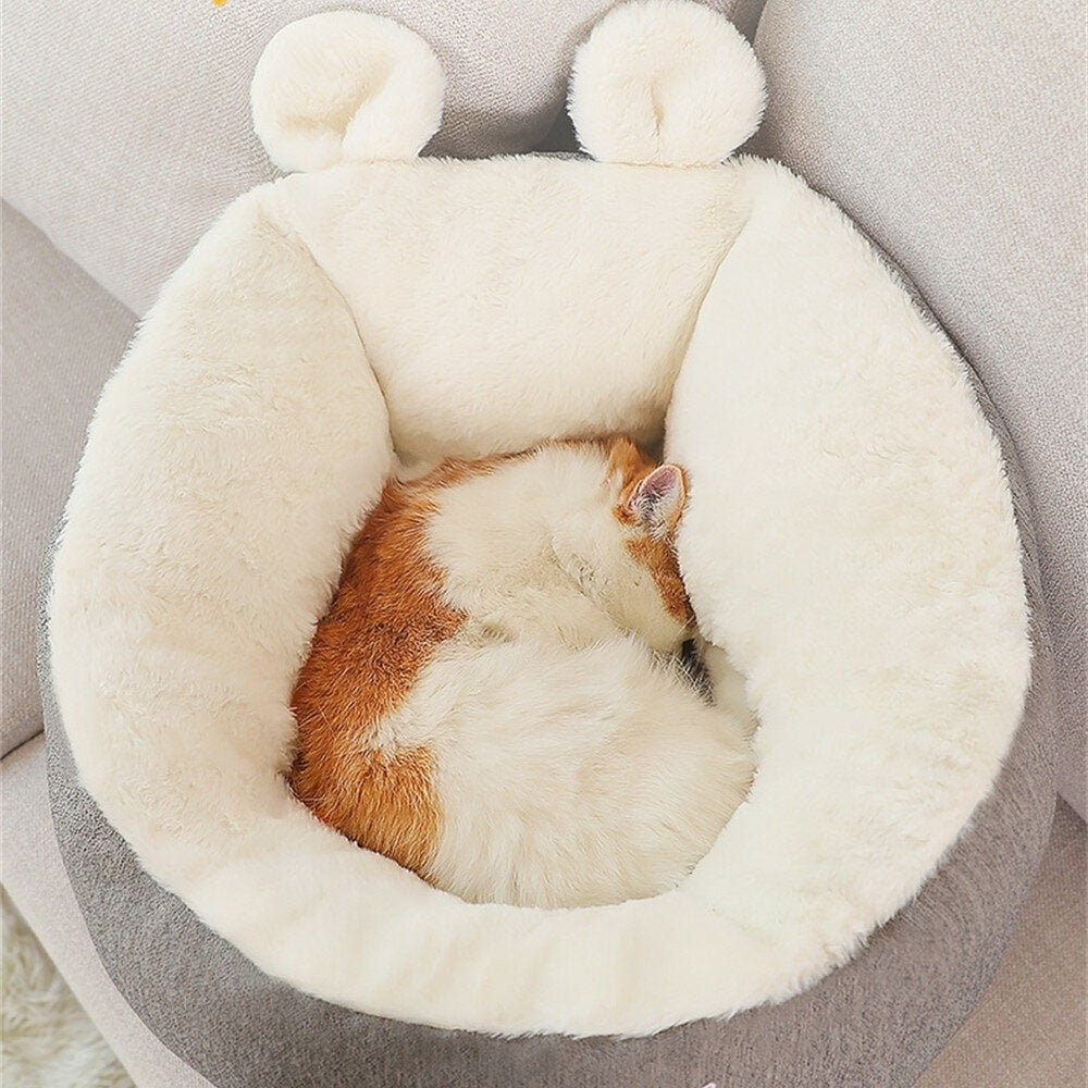 Cat Dog Pet Bed Cave Sleeping House Mat Cushion Warm Washable Image 2