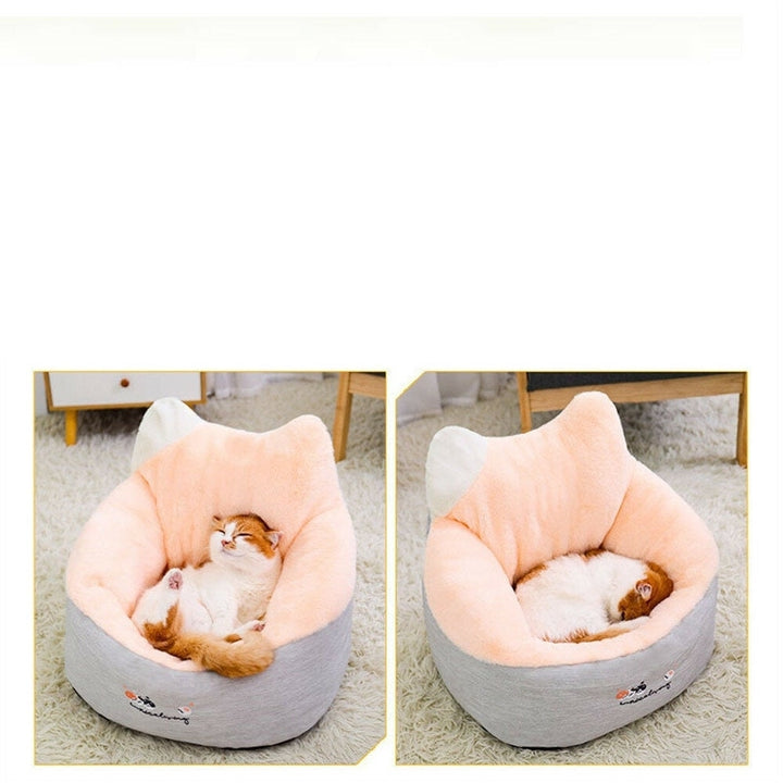 Cat Dog Pet Bed Cave Sleeping House Mat Cushion Warm Washable Image 3