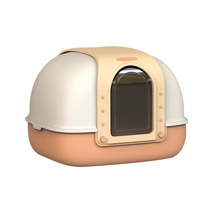 Cat Litter Box Double-Sided Flap Fully Enclosed Cat Bedpans Image 7