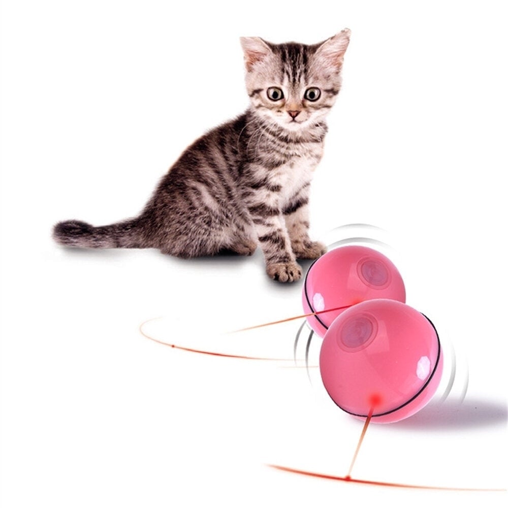 Cat Toy USB Cat Laser Toy Pet Supplies LED Flash Rolling Ball Cat Toy Glowing Ball for Pet Cat Toy Image 3