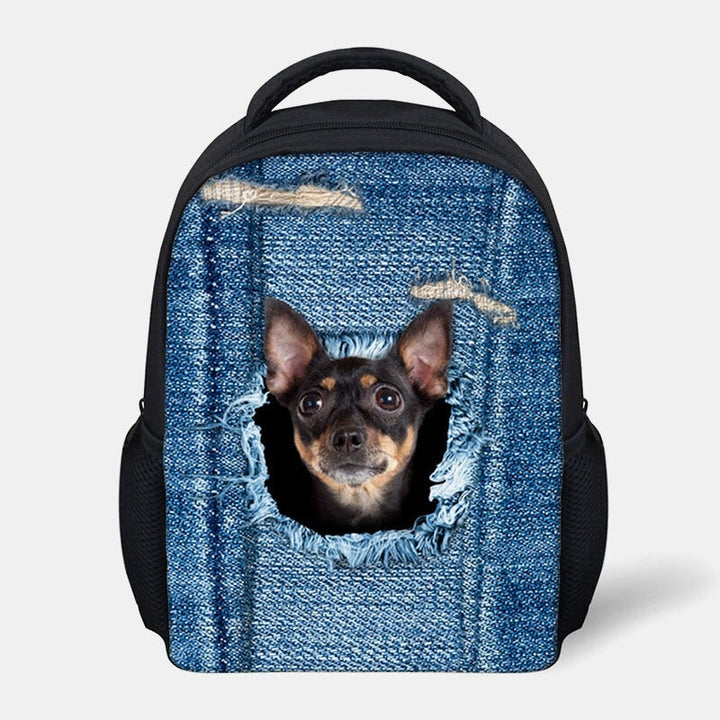 child unisex 3d animal creative cartoon cute cat print outdoor backpack schoolbag Image 6