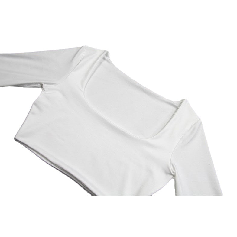 Celebrity Same Style Elegant Irregular Skirt Midriff-Baring Top Image 2