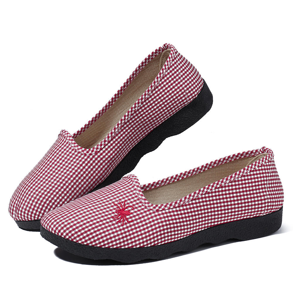 Casual Comfortable Breathable Slip On Flats Women Shoes Image 7