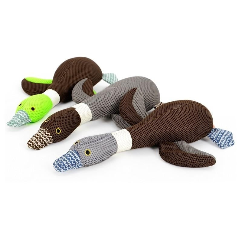 Cartoon Canvas Dog Toy Cute Big Geese Shaped Sound Pet Toys Chew Squeaker Squeaky Image 1