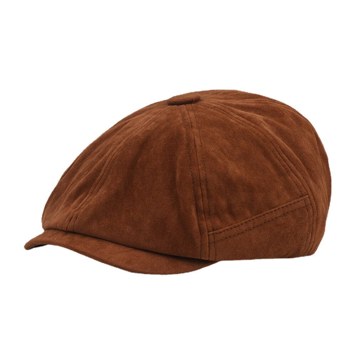 Collrown Unisex Corduroy Soft Retro Casual All-match Octagonal Hat Newsboy Hat Beret Hat Image 1