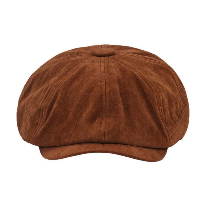 Collrown Unisex Corduroy Soft Retro Casual All-match Octagonal Hat Newsboy Hat Beret Hat Image 3
